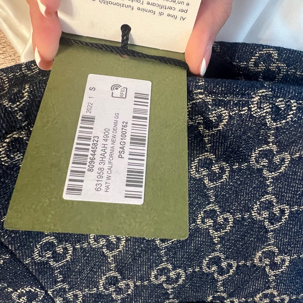 NWT Gucci Blue Monogram Hat - Picture 3 of 5